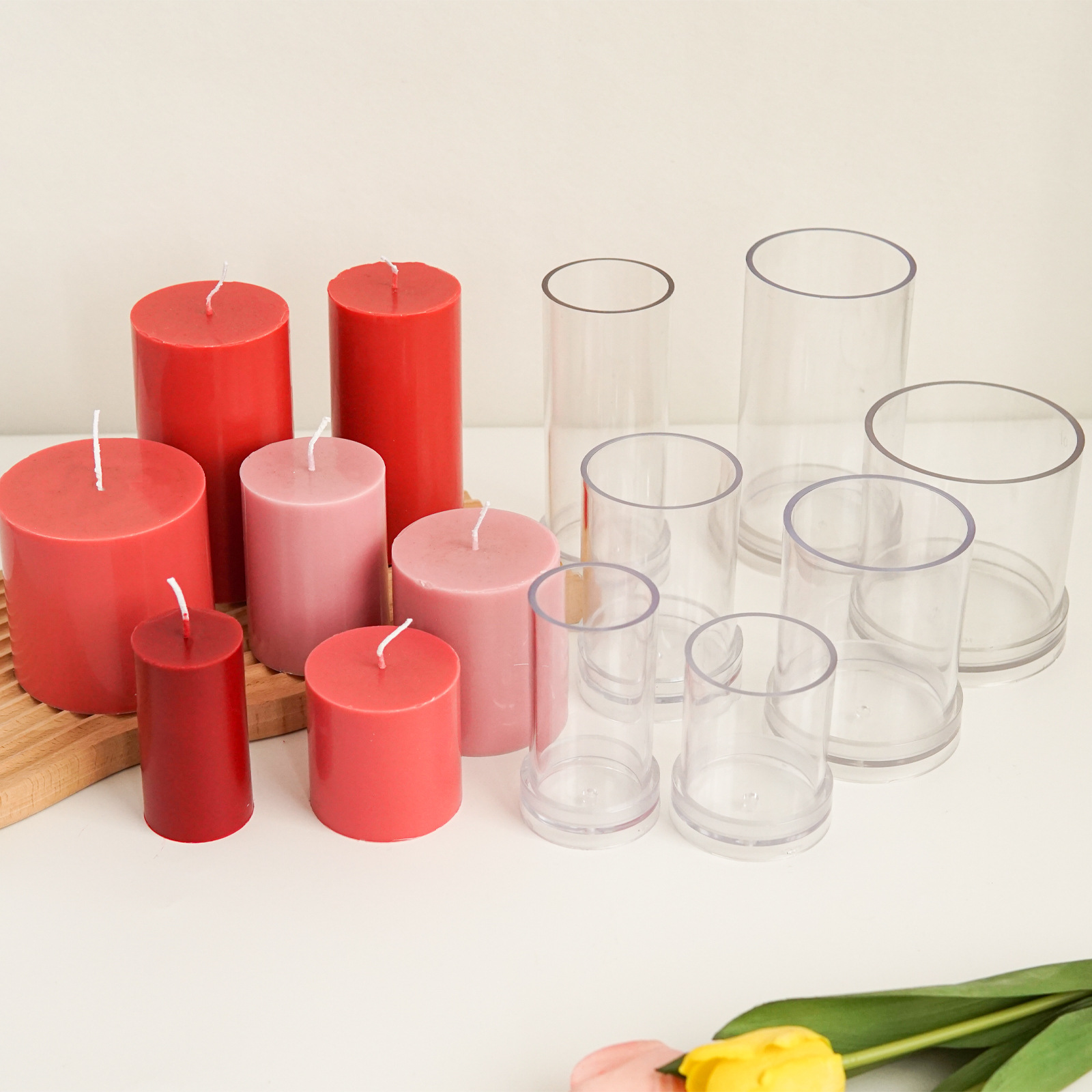 Candle Supplies Kit - Varios moldes cilíndricos 3D para velas,