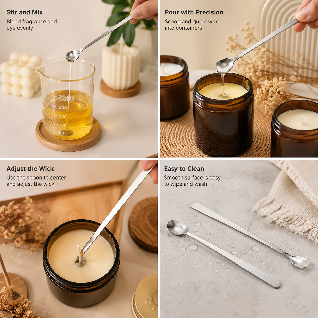 Juego de cucharas para hacer v - Candle Supplies Kit reseña y precio