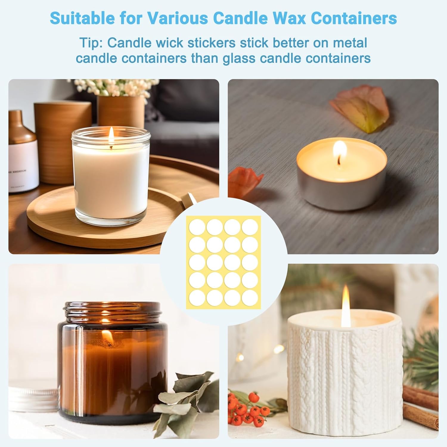 400 uds/100 Uds pegatinas de m - Candle Supplies Kit reseña y precio