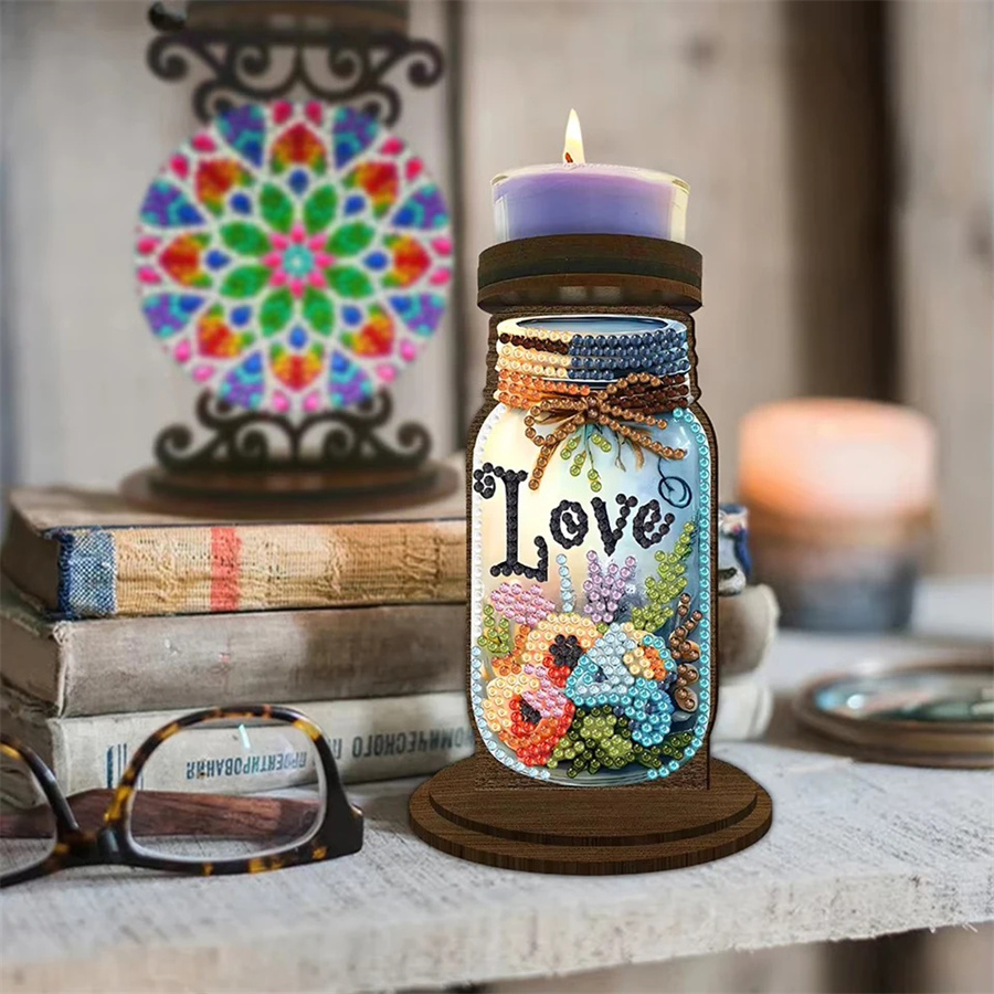 Portavelas con motivos de amor - Candle Supplies Kit reseña y precio